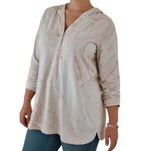 J. Jill Pure Jill Marble-Dyed Hoodie Tunic